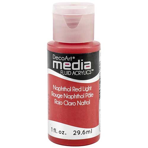 DecoArt Media Fluid Acrylic Paint - Naphthol Red Light
